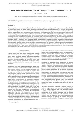 PDF Document Cover - Modeling and Correction of Laser Ranging Errors Under Generalized Mixed Pixels Effect